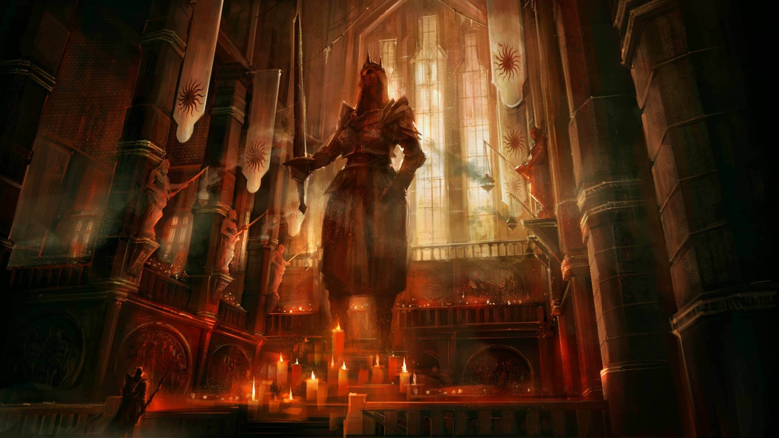 temple-video-games-fantasy-art-candles-concept-art-statue